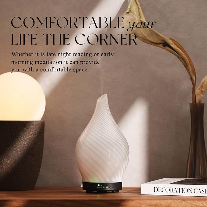 Porseme 150ml Essential Oil Diffuser Glass Color Changing Aroma Air Diffusers - Image 7