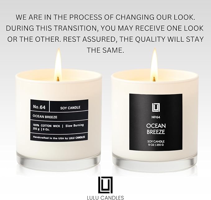 Lulu Candles | Ocean Breeze | Luxury Scented Soy Jar Candle | Hand Poured in - Image 2