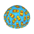 Yellow Rubber Duck Shower Cap For Women Adjustable Double Waterproof Layers by Wizfuyq