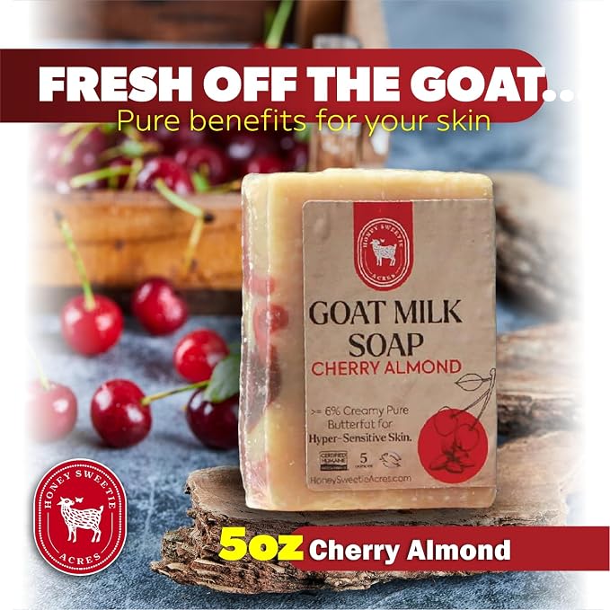 Honey Sweetie Acres Cherry Almond Goat Milk Soap - Image 2