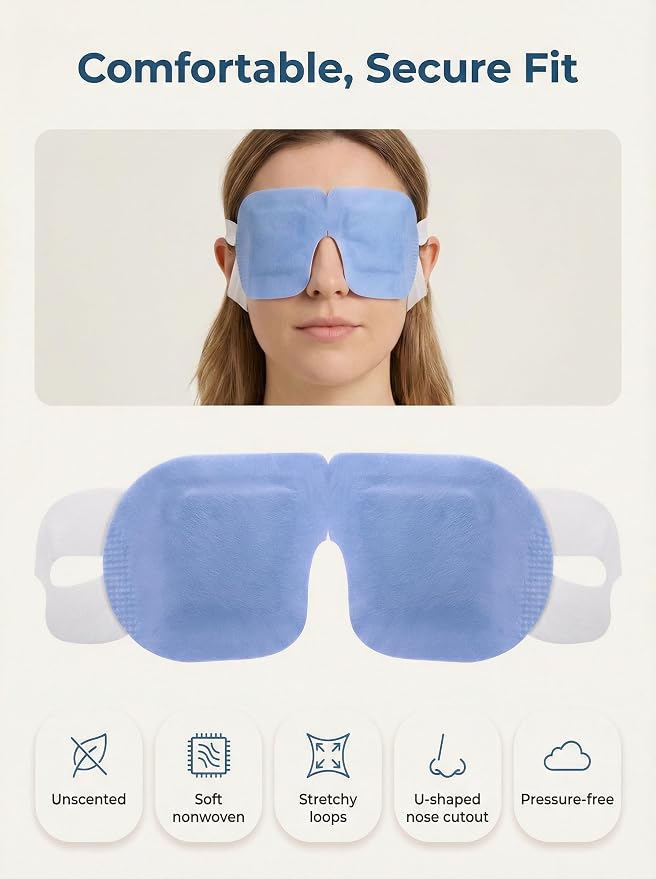 10 Packs Self Heating Steam Eye Mask: Warm Eye Compress - Image 5