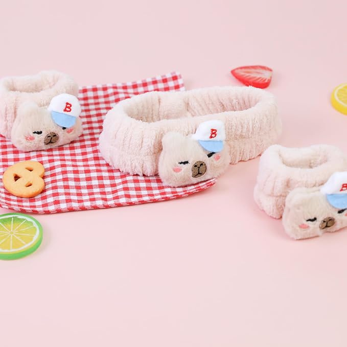 Kawaii Spa Headband and Wristband Set - Image 4