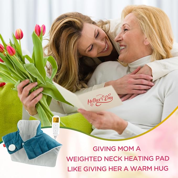 Comfytemp Heating Pad for Neck and Shoulders and Back, 2.6lb Weighted Electric - Image 5