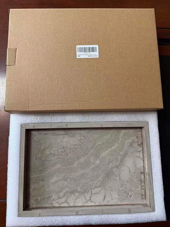 Pure Natural Marble Tray for Bathroom, Sink. Cosmetics, toiletries, etc. can be - Image 9