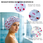 20-Pack Reusable Waterproof Shower Caps - 27cm Durable Elastic Hair Caps - Image 4