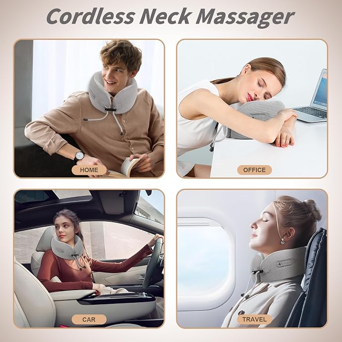 Electric Neck Massager, Portable Travel Pillow - Image 7