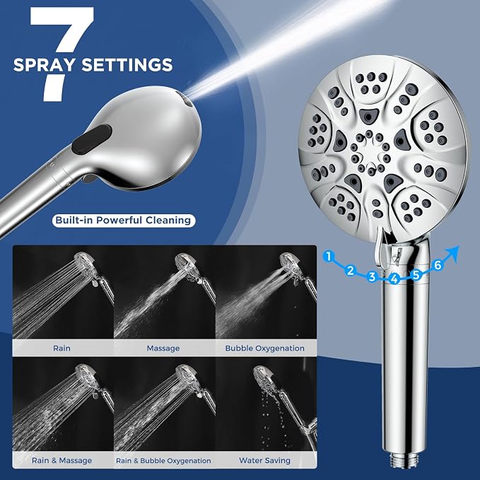 HOPOPRO 7-Setting Handheld Shower Head - Image 3