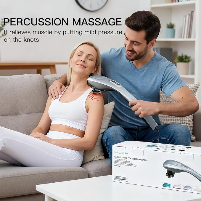 MEGAWISE Handheld Back Massager | Deep Tissue Percussion Massage - Image 5