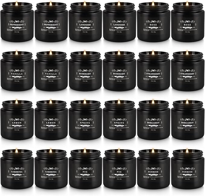 YOROXRG Scented Candles Gifts Set 24 Pack Soy Wax Travel Tin Jar Candles by YOROXRG