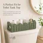 Scalloped Green Toilet Tank Basket - Image 6
