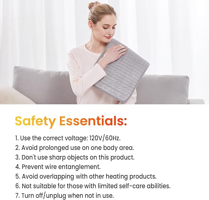 WOOMER Extra Large Heating Pad, Electric Heating Pad - Image 7