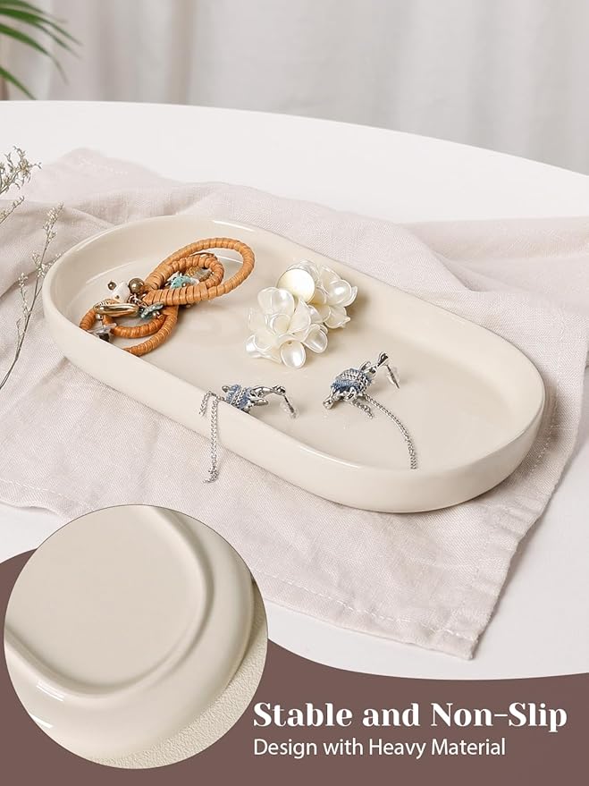 INGOFIN 7" Ceramic Bathroom Vanity Tray - Image 5