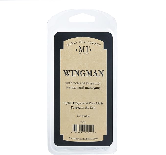 Manly Indulgence Wingman Scented Wax Melts, Wax Melt Warmer Cubes, Long Lasting - Image 4