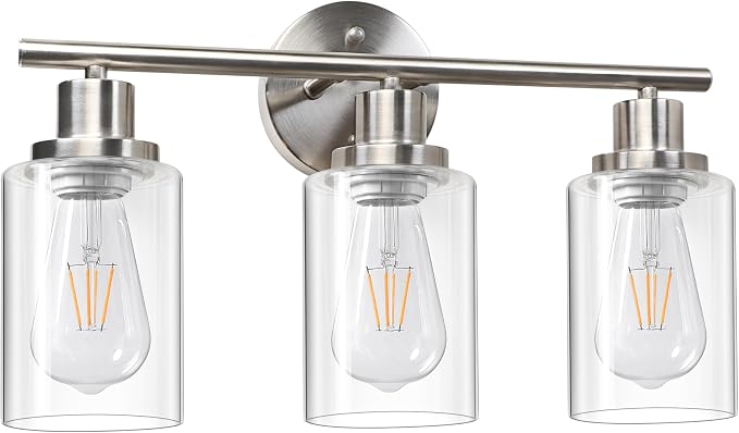 Unicozin 3 Light Vanity Lights, Brushed Nickel Wall Sconce Light - Image 9