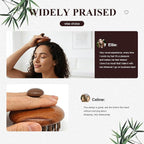Wooden Scalp Massager for Hair Growth, Bamboo Head Massage Brush to Stimulate - Image 3