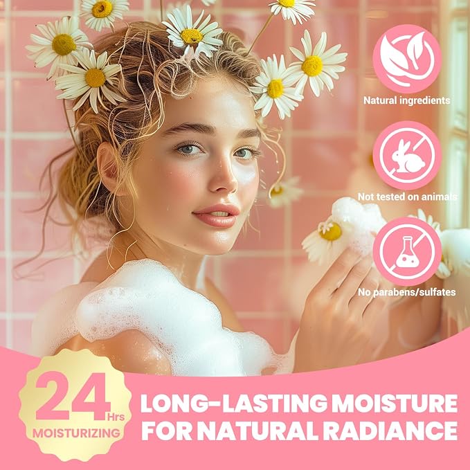 Self Care Gifts for Women, Spa Luxetique 8pcs Daisy Bath and Body Gift Baskets - Image 6