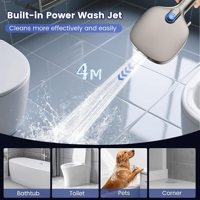 Filtered Shower Head with Handheld, High Pressure 7 Spray Showerhead with - Image 5
