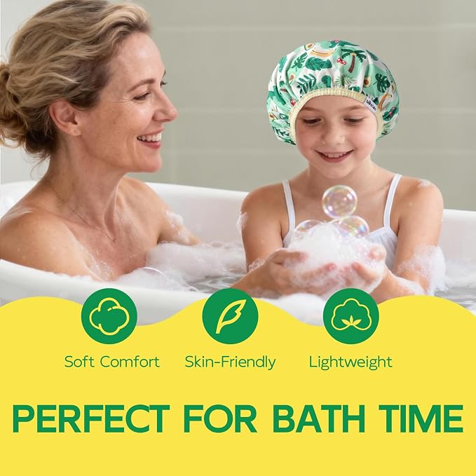 Years calm Kids Shower Cap, Waterproof Reusable Cartoon Bath Cap - Image 6