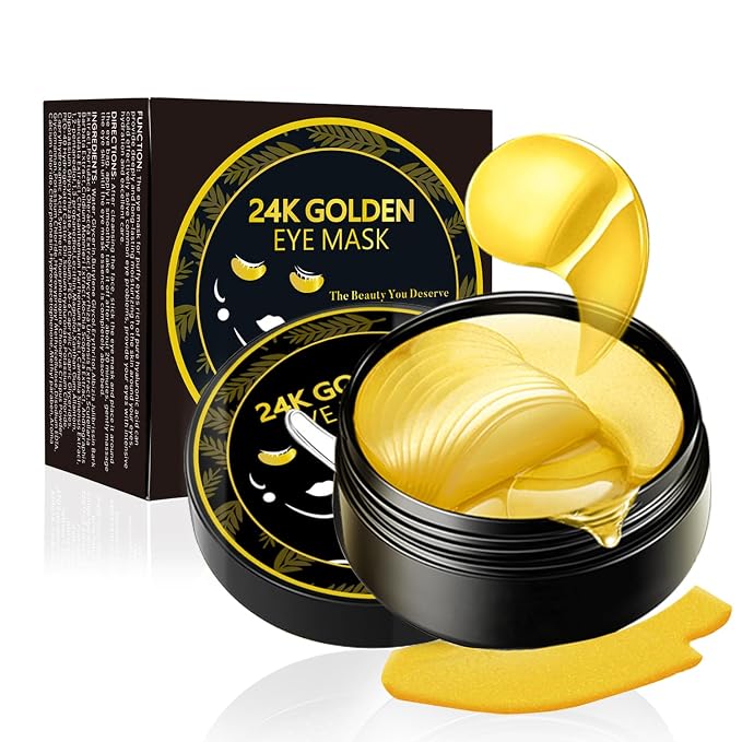 Under Eye Patches, 24K Gold Eye Mask, Collagen Gel Pads Patch Treatments by Felico