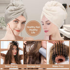 CZZXI 3 PCS Microfiber Hair Towel - Image 2