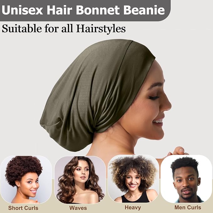 Satin Bonnet for Sleeping Night Cap, Adjustable Satin Lined Silk Bonnets Sleep - Image 8