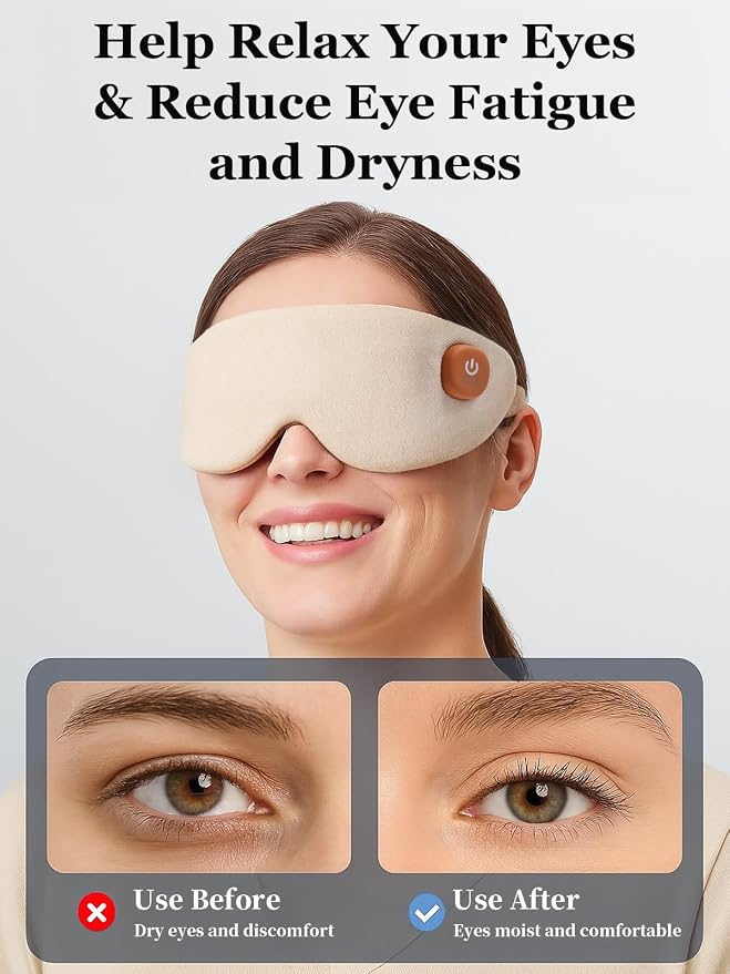 Heated Eye Mask, Cordless Warm Eye Compress - Image 4