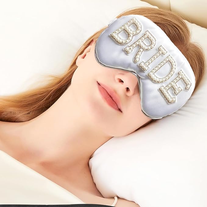 Bride Eye Mask, Pearl Bridal Shower Gifts to Adjust Night Sleep, Sleeping Maskes - Image 5