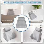 Upgraded Silicone Bath Pillow, 4D Press Inflatable Airbag and Non-Slip Large - Image 8