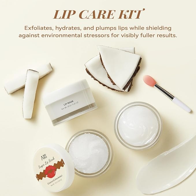 ANAI RUI Coconut Lip Scrub & Lip Mask Set - Image 9