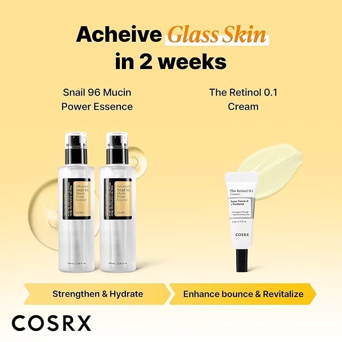 COSRX Snail 96% Mucin Power Essence 2ea & Retinol 0.1% Cream Mini Sample 1ea - Image 3