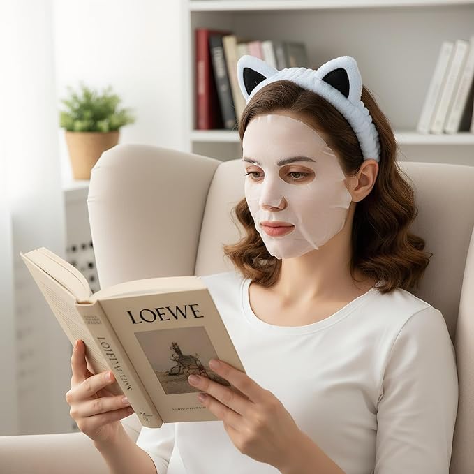 2 Pcs Cat Ears Headband, Cute Spa Headbands - Image 4