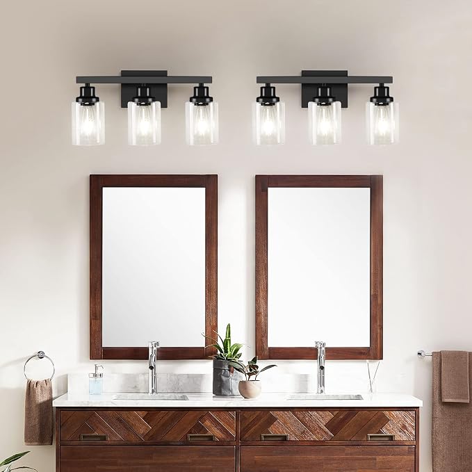 3-Light Bathroom Light Fixtures, Modern Bathroom Wall Lights Over Mirror - Image 8