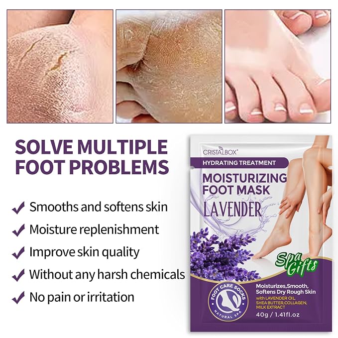6 Pack Moisturizing Foot Mask, Hydrating Foot Masks - Image 5
