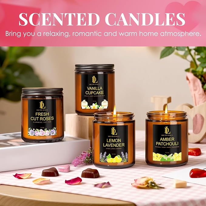 Lemon Lavender Candles, Lemon Lavender Scented Candle, Mother's Day Candle Gifts - Image 5