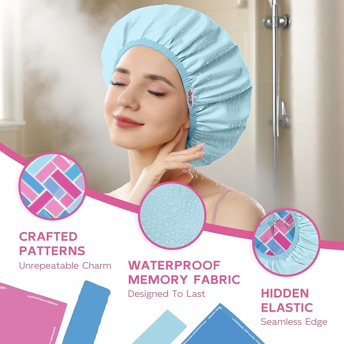 Years calm Waterproof Shower Cap - Image 5