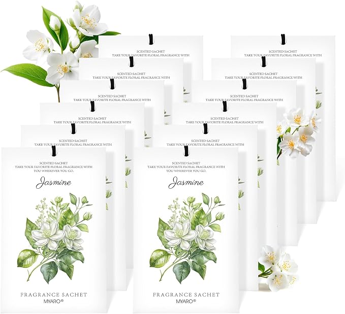 MYARO 12 Pack Jasmine Scented Sachets - Image 9