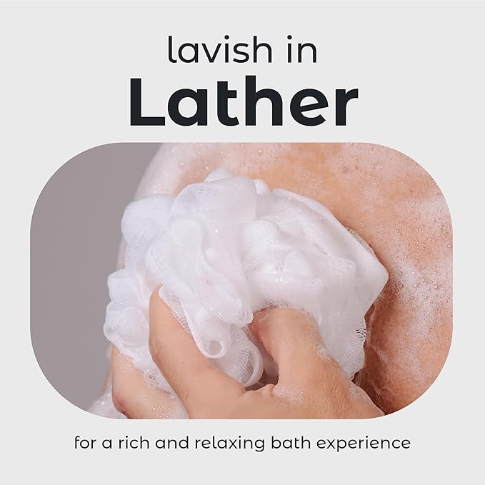 MainBasics Bath Shower Loofah Sponge Pouf Body Scrubber Exfoliator Body Wash - Image 4