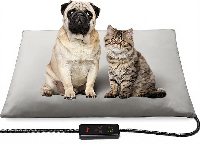 Toozey Medium Pet Heating Pad, 28x20 in, 6 Temp Settings, Waterproof, by Toozey
