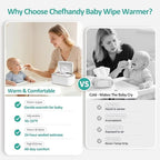 Chefhandy Baby Wipe Warmer, 3-Level Temperature Control, Silent & Even Heating - Image 3