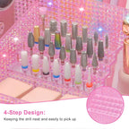 ANRUI Nail Drill Bit Holder, 28 Holes Plastic Nail Drill Machine & Bits Storage - Image 3