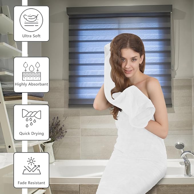 Extra Large Bath Sheet Set of 4, Ultra Soft Fluffy Towel, 35”x 70”Oversized - Image 7