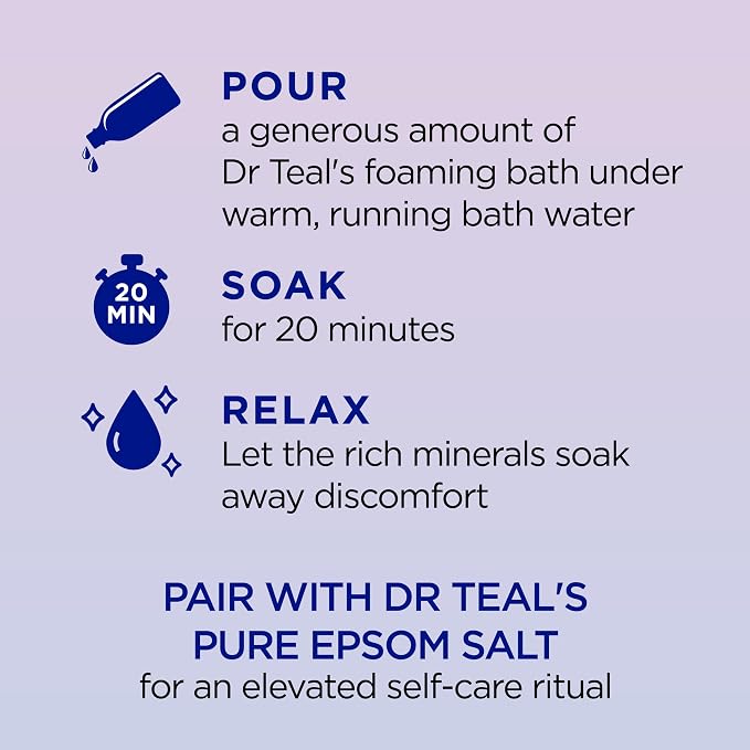 Dr Teal's Foaming Bath with Pure Epsom Salt, Sleep Blend with Melatonin - Image 3