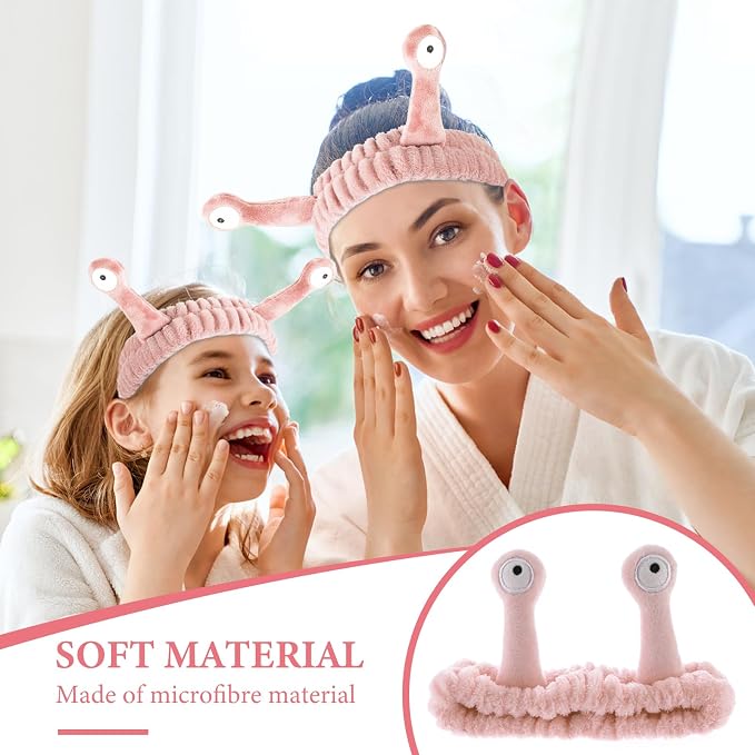 WLLHYF Spa Headband Facial Makeup Head Band Microfiber Soft Coral Fleece Head - Image 4