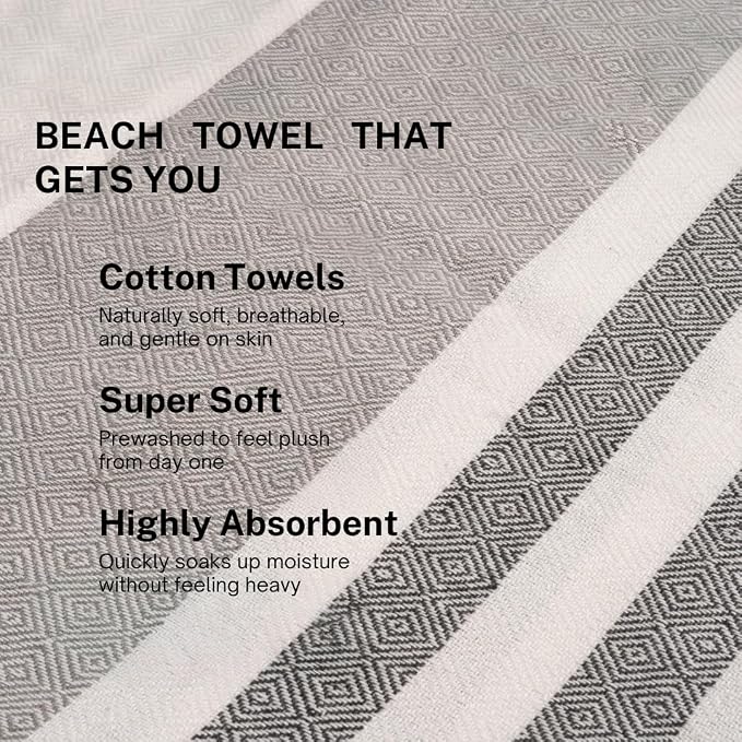 Cotton Turkish Beach Towel - Image 3