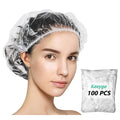 Keeygo Disposable Shower Caps 100 PCS Bath Caps Clear Waterproof Plastic Wraps by Keeygo
