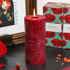 Romantic Rose Scented Pillar Candle - Image 5