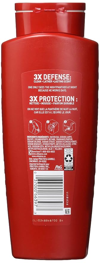 Old Spice Body Wash for Men, Nightpanther, Long Lasting Lather, 21 Fl Oz - Image 2