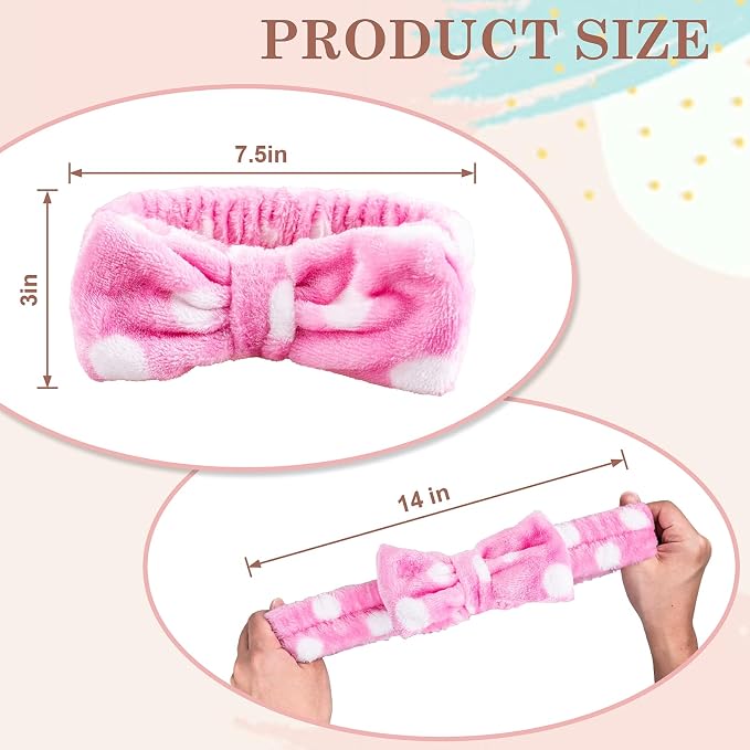 9 Pcs Spa Headband for Washing Face, Skincare Headband, Microfiber Makeup - Image 2