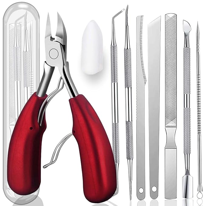 10PCS Toenail Clippers Tool, Ingrown toenail Tool, Professional Thick & Ingrown by EODIEBN
