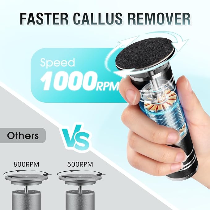 Electric Foot File Callus Remover: Adjustable Speed Feet File Grinder - Image 2
